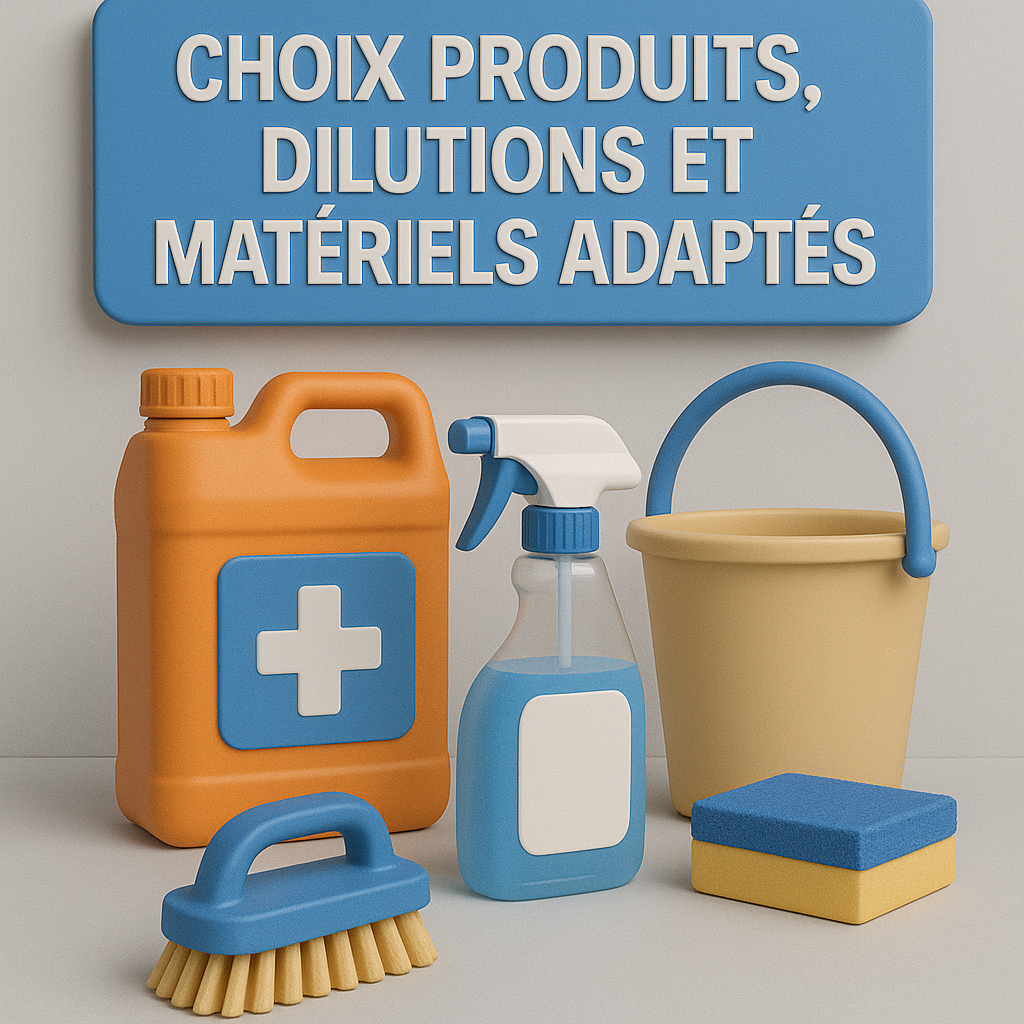 🧼 PÔLE 3 — HYGIÈNE : Nettoyage & Désinfection _Choix produits, dilutions et matériels adaptés