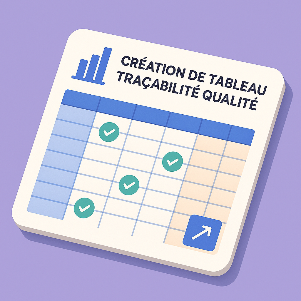 PÔLE 1 – QUALITÉ : Traçabilité & Contrôles_ Création tableau traçabilité qualité