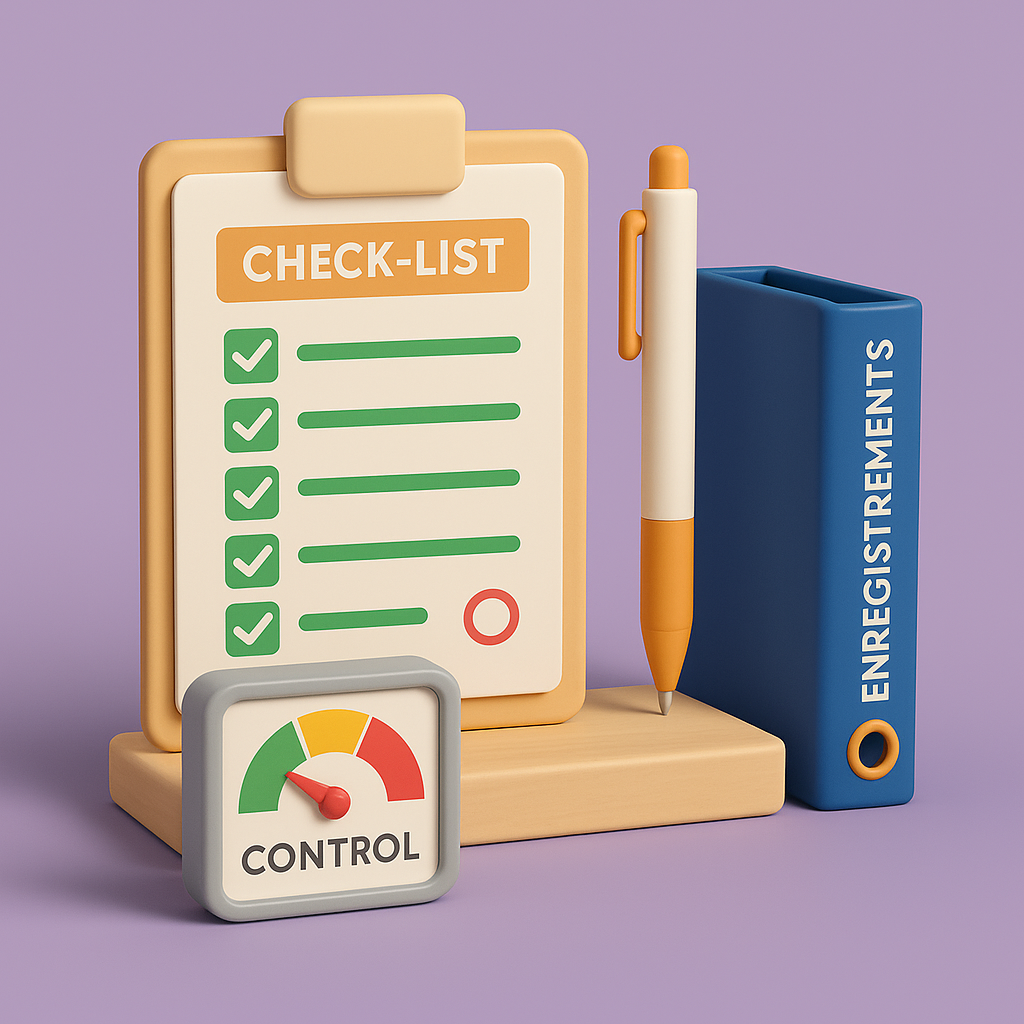 PÔLE 1 – QUALITÉ : Documentation Qualité_Mise en place enregistrements (check-lists, relevés, contrôles)